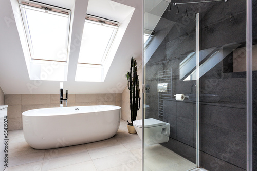 Photo: Urban apartment - shower and bath Urban apartment - shower and bath