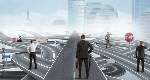 Photo: Easy solution of a businessman Easy solution of a businessman