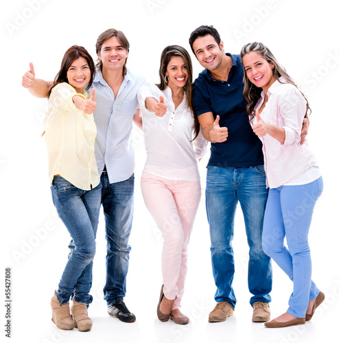 Photo: Happy group with thumbs up Happy group with thumbs up