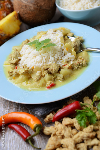 Photo: Veganes Curry mit Reis Veganes Curry mit Reis