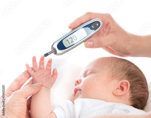 Photo: Measure child glucose level blood test diabetes Measure child glucose level blood test diabetes