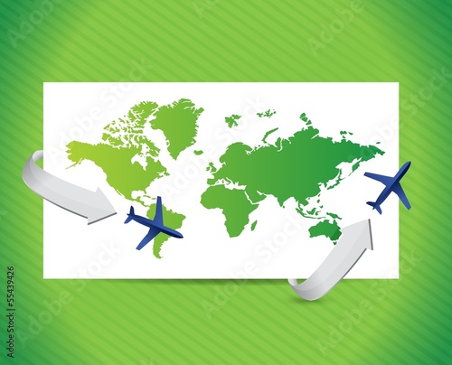 Illustration: international travel concept. illustration design international travel concept. illustration design