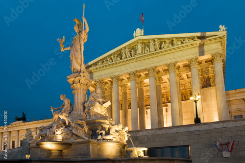 Photo: Parlament Vienna at night Parlament Vienna at night
