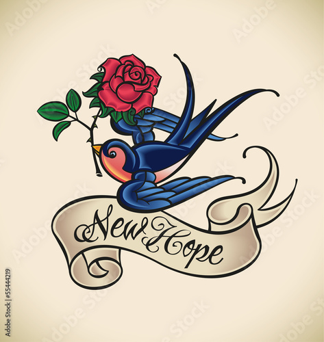 Vector: Swallow brings new hope Swallow brings new hope