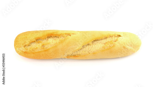 Photo: Baguette on White Background white with clipping path Baguette on White Background white with clipping path
