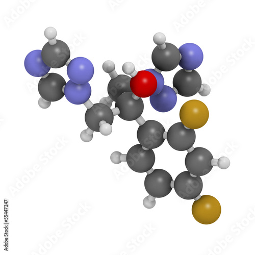 Illustration: Fluconazole antifungal drug (triazole class), chemical structure Fluconazole antifungal drug (triazole class), chemical structure