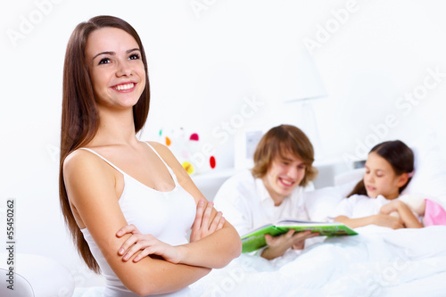 Photo: Family at home Family at home