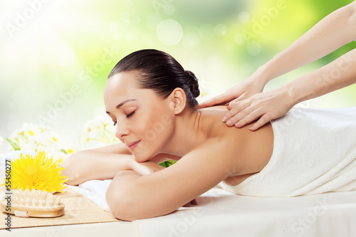 Photo: Girl at spa massage Girl at spa massage