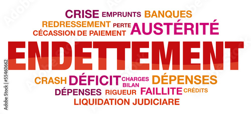 Vector: nuage de mots endettement nuage de mots endettement