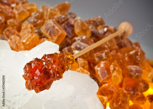 Photo: White and brown candy sugar White and brown candy sugar