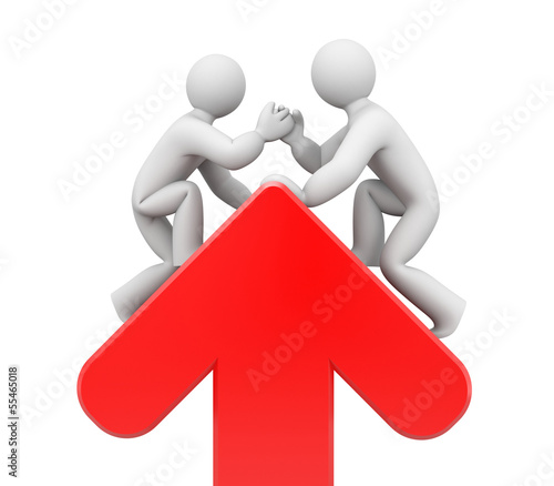 Illustration: Partnership. Helping hand Partnership. Helping hand