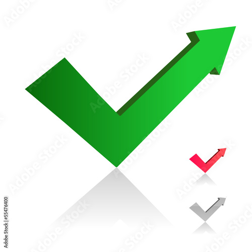 Vector: Arrow check mark icon set Arrow check mark icon set