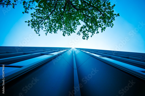 Photo: The modern office building. The modern office building.
