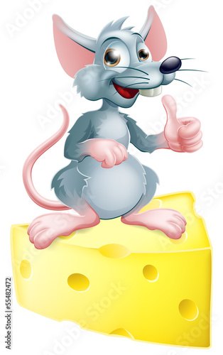 Vector: Mouse and cheese Mouse and cheese