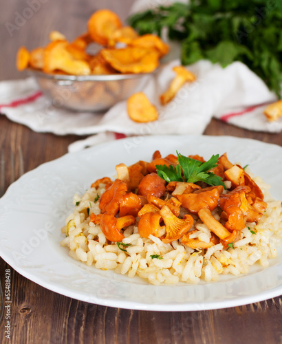 Photo: Risotto with chanterelles Risotto with chanterelles
