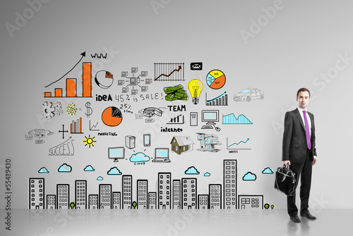 Photo: businessman and business strategy businessman and business strategy