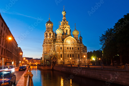 Photo: Church of the Savior on blood at night, St Petersburg, Russia Church of the Savior on blood at night, St Petersburg, Russia