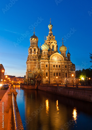 Photo: Church of the Savior on blood at night, St Petersburg, Russia Church of the Savior on blood at night, St Petersburg, Russia