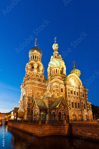 Photo: Church of the Savior on blood at night, St Petersburg, Russia Church of the Savior on blood at night, St Petersburg, Russia