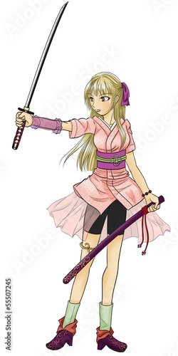 Illustration: 女性剣士 女性剣士