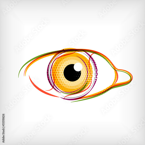 Vector: Vector lines eye vector concept Vector lines eye vector concept