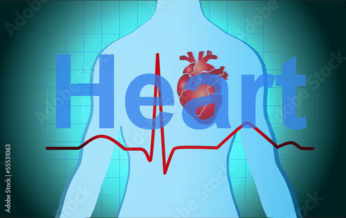 Vector: Medical Health Heart Background Medical Health Heart Background