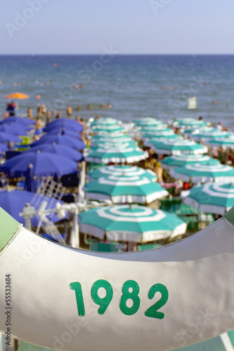 Photo: Liguria summer beach panorama color image Liguria summer beach panorama color image