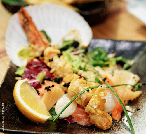 Photo: Asian style seafood dish Asian style seafood dish
