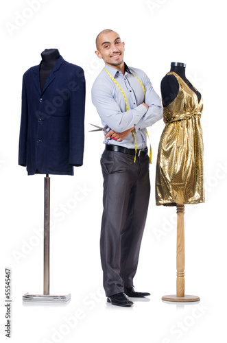 Photo: Tailor isolated on the white background Tailor isolated on the white background