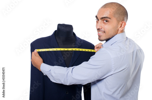 Photo: Tailor isolated on the white background Tailor isolated on the white background