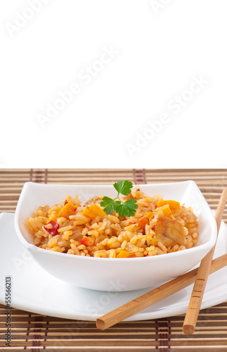 Photo: Uzbek national dish plov in a bowl Uzbek national dish plov in a bowl