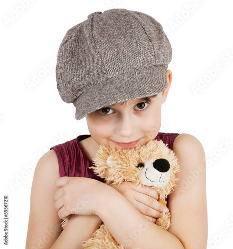 Photo: Sweet girl with a teddy bear Sweet girl with a teddy bear