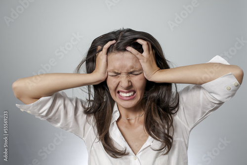 Photo: woman is frustrated woman is frustrated