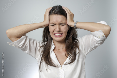 Photo: woman is frustrated woman is frustrated