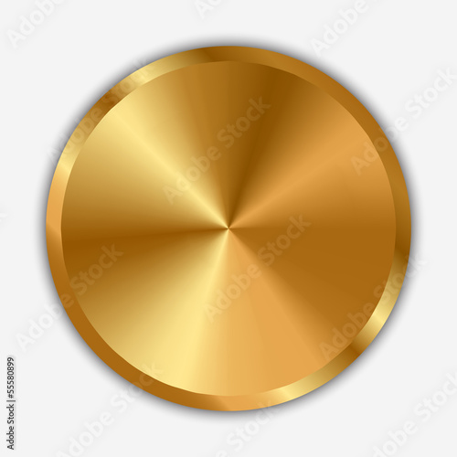 Vector: Vector illustration of gold knob Vector illustration of gold knob