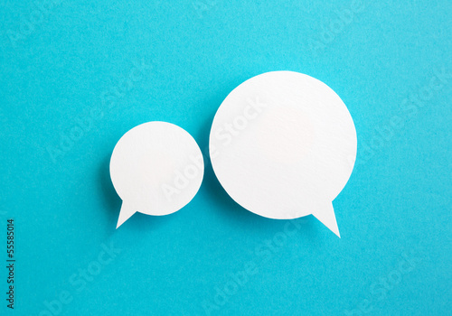 Photo: paper speech bubble paper speech bubble