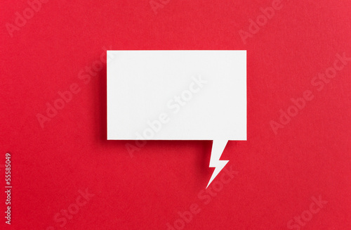 Photo: paper speech bubble paper speech bubble