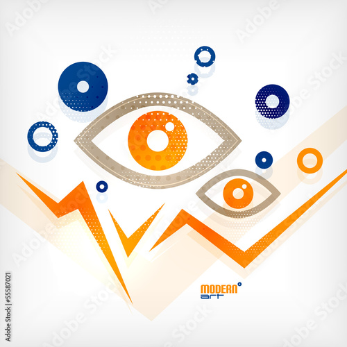Vector: Abstract eye modern vector concept Abstract eye modern vector concept
