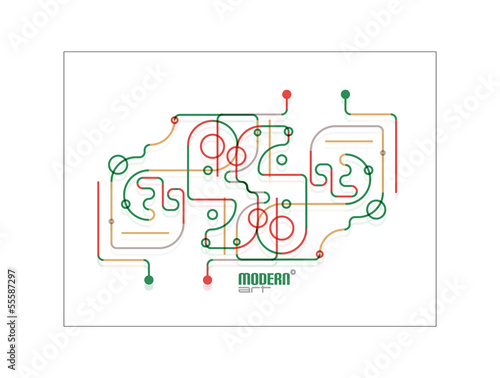 Vector: Abstract modern line art Abstract modern line art