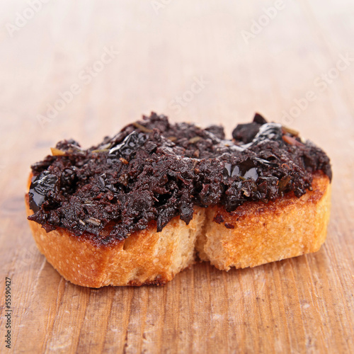 Photo: bread with olive tapenade bread with olive tapenade