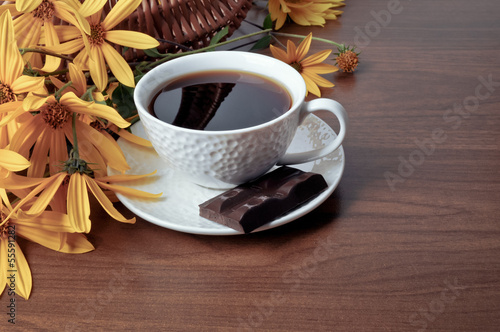 Photo: Coffee, chocolate and flowers Coffee, chocolate and flowers