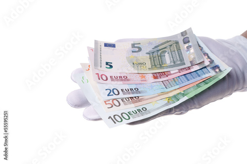 Photo: Hand hält Euroscheine Hand hält Euroscheine