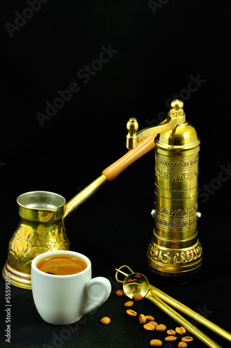Photo: traditional set for turkish and greek coffee traditional set for turkish and greek coffee