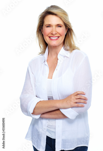 Photo: Beautiful senior woman portrait. Beautiful senior woman portrait.