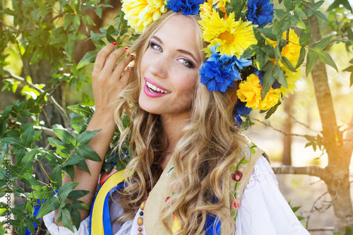 Photo: portrait of a beautiful girl in the Ukrainian national costume portrait of a beautiful girl in the Ukrainian national costume