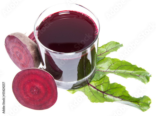 Photo: Beetroot Juice isolated on white Beetroot Juice isolated on white