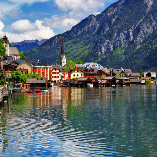 Photo: Hallstatt - beautiful Alpine village, Austria Hallstatt - beautiful Alpine village, Austria