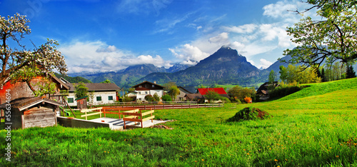 Photo: Alpine countryside scenery Alpine countryside scenery