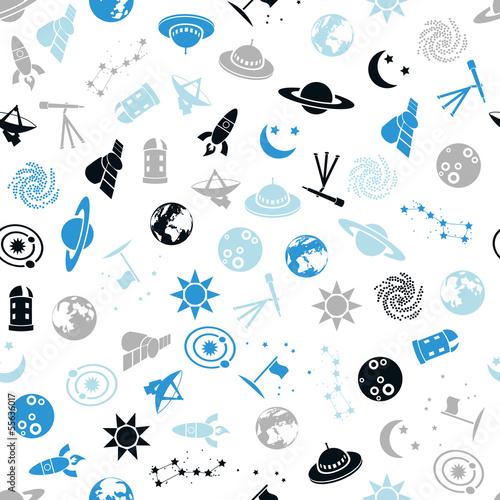 Vector: space seamless pattern space seamless pattern