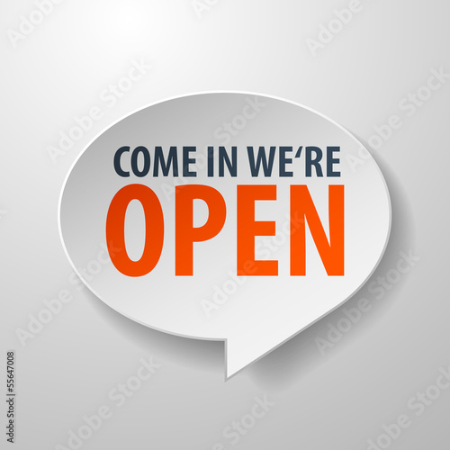 Vector: Open 3d Speech Bubble on White background Open 3d Speech Bubble on White background
